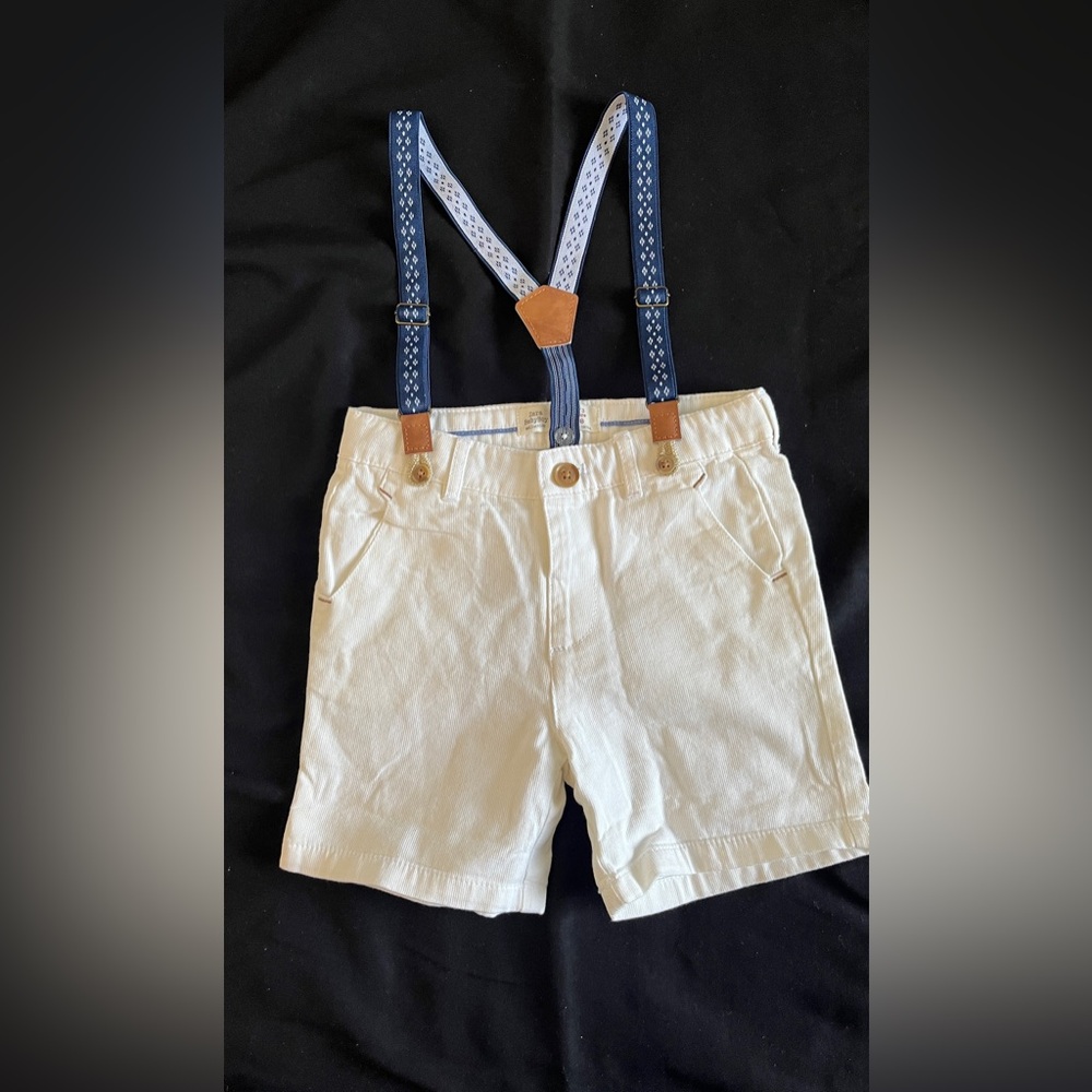 Zara boys 2/3 years suspender shorts